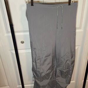 Grey Parachute Cargo Pants